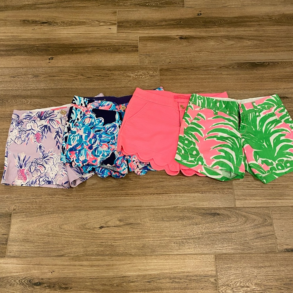 Lilly Pulitzer Pink, Green, and Blue Women's Shorts Collection All Size 00